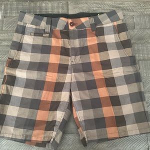 Analog Flat Front Plaid Shorts